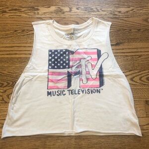 AE LST & FND MTV Tank Cropped American Flag